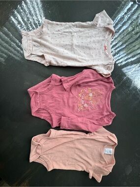 Carter's short and long sleeve body suits, chick Pea ribbed short sleeve onsie
